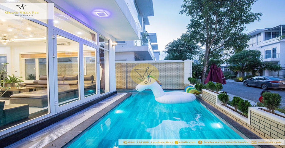 Biể bơi riêng tại khuông viên biệt thự Ngọc Trai 88