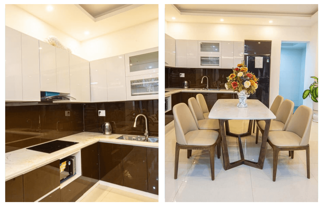 Không gian phòng bếp biệt thự Ngọc Trai 128 FLC Sầm Sơn