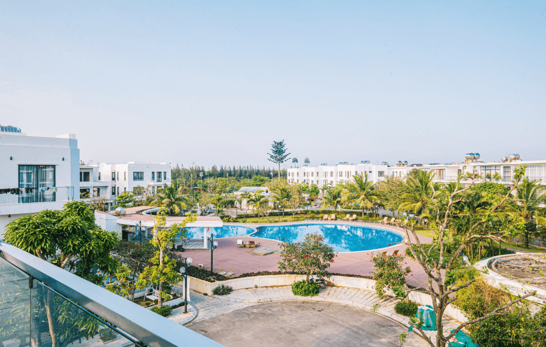 View từ ban công căn biệt thự